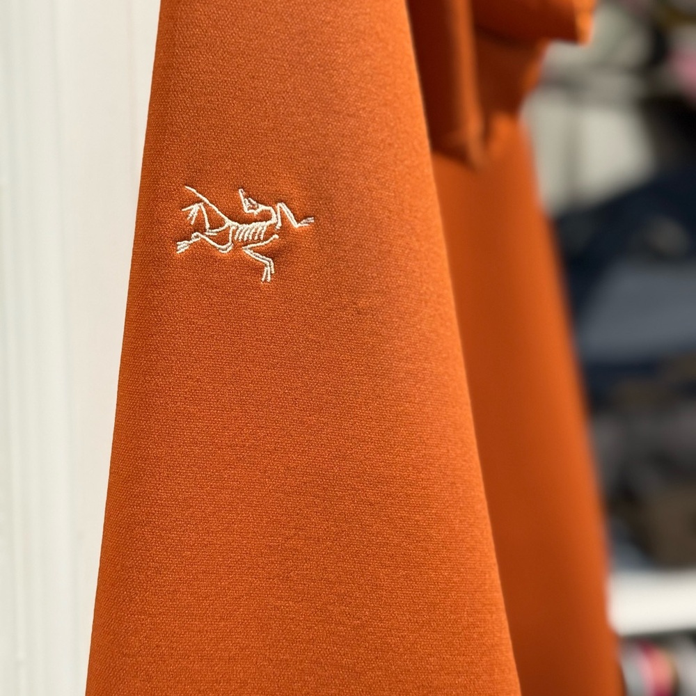 Arc'teryx Orange Turtleneck Sweater with Ribbed Cuffs - Picture 3 of 4